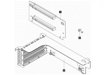 Lenovo ThinkSystem SR550/SR590/SR650 x16/x8 PCIe FH Riser 1 Kit_7XH7A02678